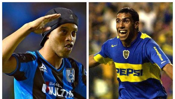Ronaldinho podría jugar con Carlos Tevez en Boca Juniors