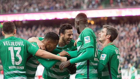 Claudio Pizarro fue titular en triunfo del Werder Bremen ante Leipzig  
