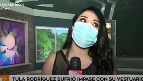Tula Rodríguez se pronuncia sobre percance que sufrió con su vestuario en programa en vivo. (Foto: captura de video)