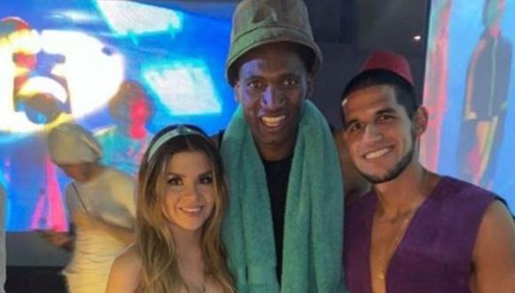 Luis Abram se disfrazó de Aladdin en fiesta de Vélez Sarsfield. (Instagram)