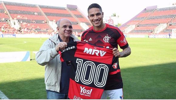 Paolo Guerrero fue homenajeado por sus 100 partidos con Flamengo [FOTO]
