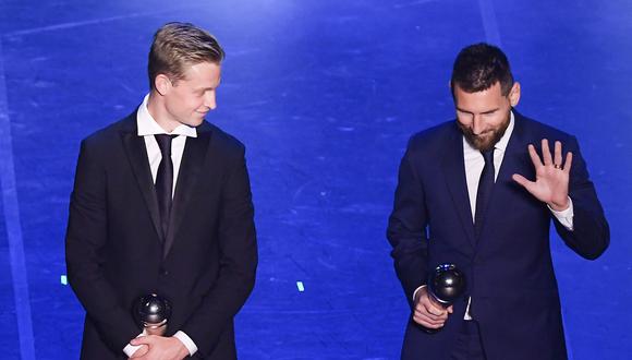 Frenkie de Jong y Lionel Messi podrían dejar de compartir equipo en Barcelona. (Foto: AFP)