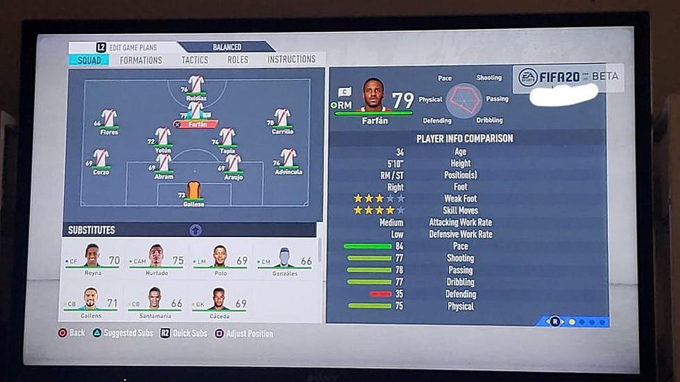 Selección peruana | FIFA 20: se filtran imágenes de la 'Bicolor' en el videjuego | FOTOS