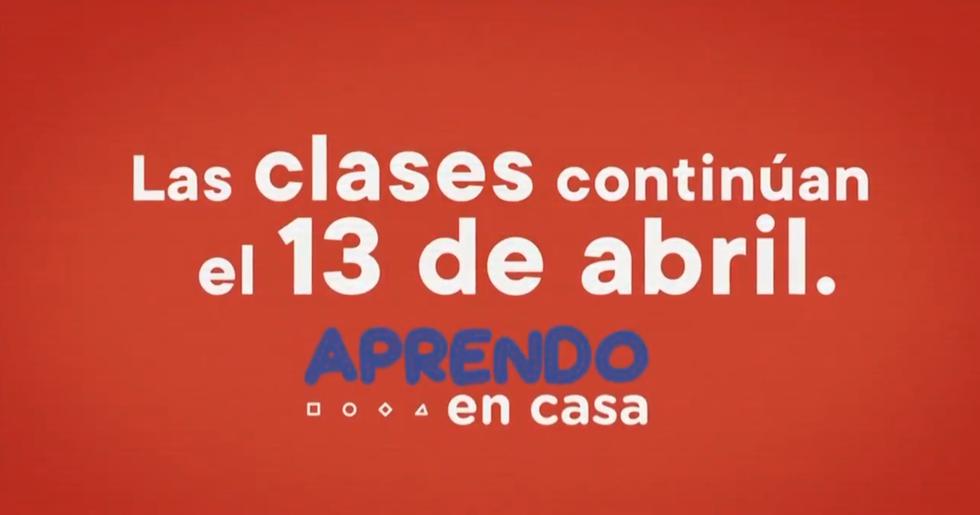 Las clases virtuales de 'Aprendo en Casa' volverán a la normalidad este lunes 13 de abril.