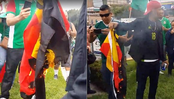 Mexicanos queman bandera de Alemania y causan repudio en redes