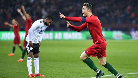 Cristiano Ronaldo anotó un doblete en dos minutos para vencer a Egipto