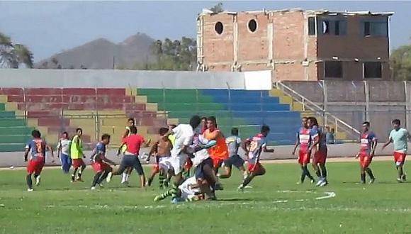 Copa Perú: Molino El Pirata y Racing Club acabó a patadas y puñetes