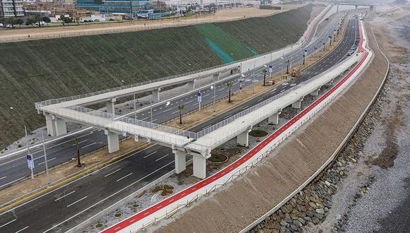 En redes sociales cuestionaron el diseño y la extensión del puente Escardó, en la Costa Verde. (Foto: Municipalidad de Lima)