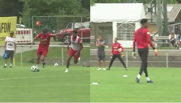 Paolo Hurtado le marcó golazo a Gallese en primer entrenamiento
