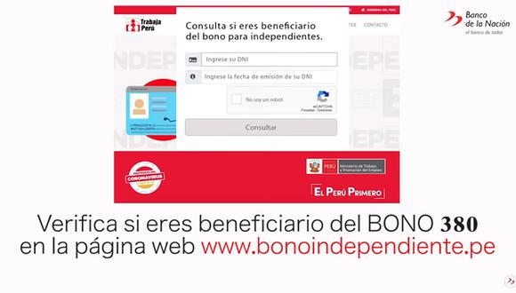 El segundo pago del Bono Independiente se inició el 28 de abril