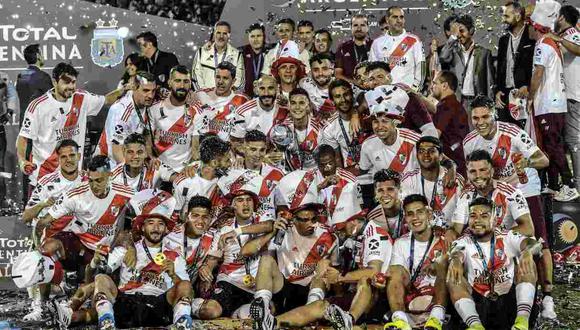 River Plate, ganador de la Copa,  jugará la Supercopa contra Racing el próximo año. (Foto: AFP)