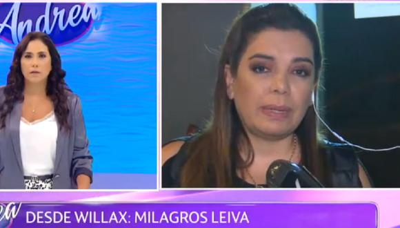 Milagros Leiva dio su descargo en programa de Andrea Llosa. (Foto: Captura ATV)