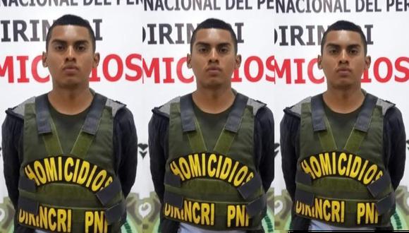 El detenido Clarence Aimar Hiencke Veliz (20), alías ‘Loco Clarence’, es considerado por la Policía como uno de los más sanguinarios raqueteros del distrito de San Juan de Lurigancho. (Foto: Composición GEC)