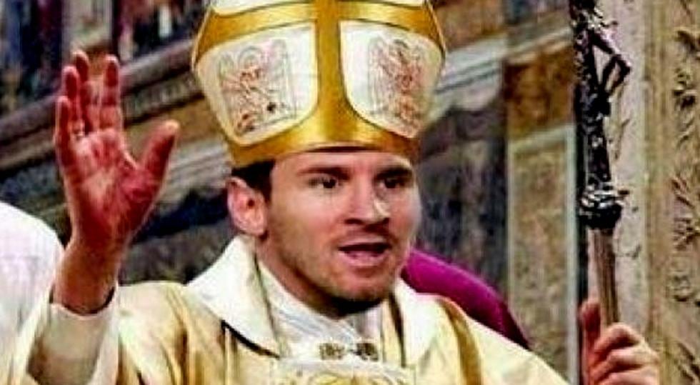 ¡El nuevo papa! Messi fue pontificado por los hinchas del Barcelona