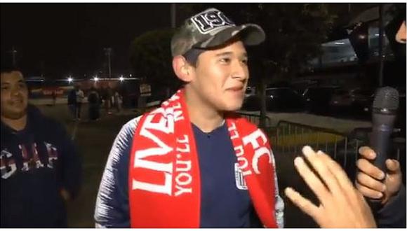 Alianza Lima: hincha llegó a Matute con chalina de Liverpool y se hizo viral | VIDEO