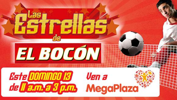 Ven a Mega Plaza este domingo 13 y juega el FÚTBOL NET de EL BOCÓN