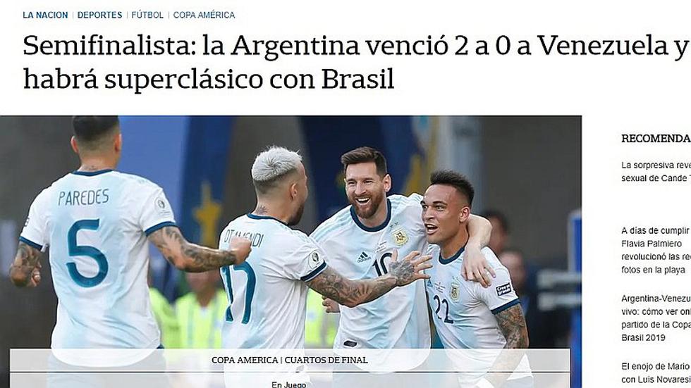 Brasil vs. Argentina: prensa argentina calienta previa del partido por las semis de la Copa América 2019 | FOTOS