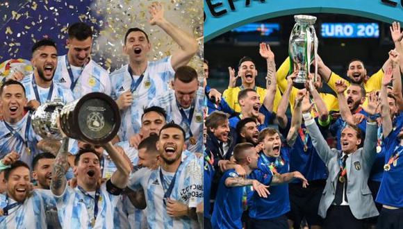 Argentina e Italia se verán las caras en el choque de campeones. (Foto: AFP)