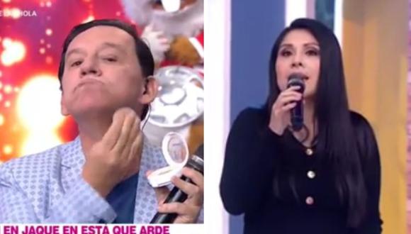 Tula Rodríguez y Ricardo Rondón se dijeron muchas frases sobre sus edades. (Foto: Captura América TV)