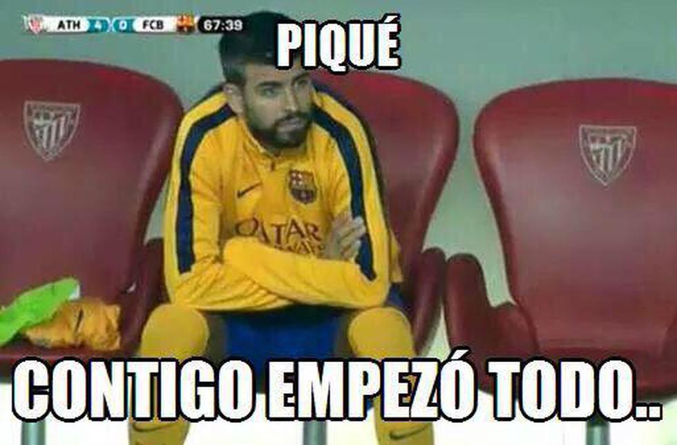 Barcelona: Gerard Piqué fue el centro de los memes tras perder la Supercopa