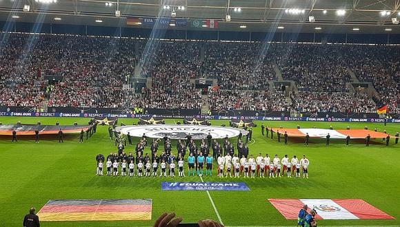 Perú vs. Alemania: así sonó el himno de la bicolor en estadio de Hoffenheim