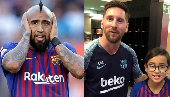 Messi y Neymar hacen peculiar campaña para apoyar al hijo de Arturo Vidal