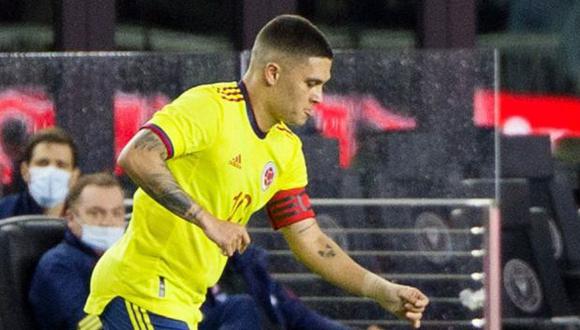 Juan Fernando Quintero fue cambiado a poco del final del primer tiempo del Colombia vs. Honduras. (Foto: Selección Colombia)