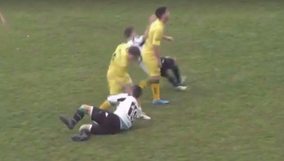 Brutal batalla campal se desató en partido del fútbol argentino  [VIDEO]