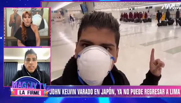 John Kelvin conversó con Magaly Medina desde Japón. (Foto: Captura ATV)