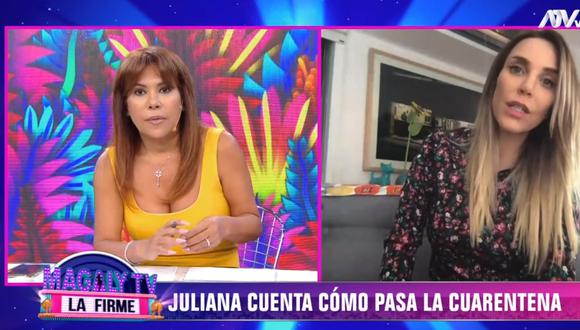 Juliana Oxenford habló de su media hermana en entrevista con Magaly Medina. (Foto: Captura ATV)