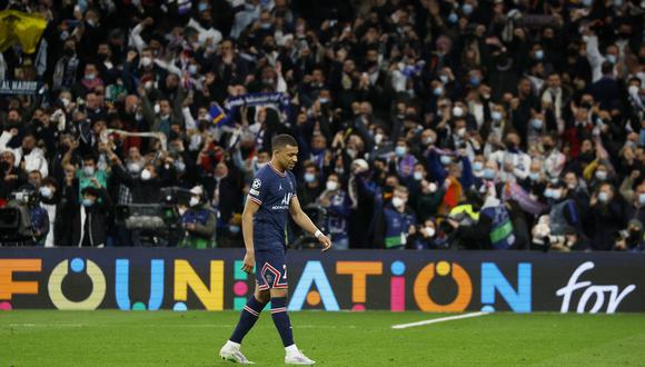 Kylian Mbappé y su decepción por la victoria del Real Madrid vs. PSG. (Foto: Reuters)