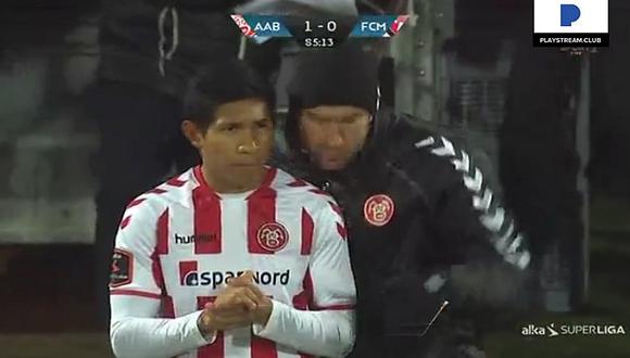 Edison Flores jugó en el empate de Aalborg en Dinamarca