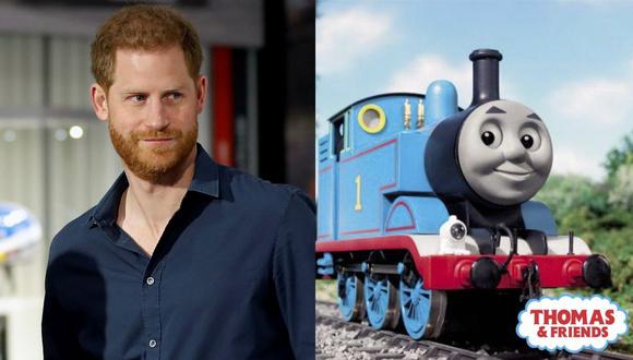 El príncipe Harry pone su voz en un especial de la serie infantil animada “Thomas y sus amigos”. (Foto: Composición)