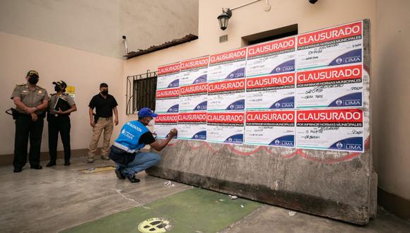 La Municipalidad de Lima colocó muros de concreto en dos hostales, ya que seguían funcionando pese a haber sido clausurados y se les impuso una multa de 2 UIT, esto es, S/9,200. (Foto: MML)