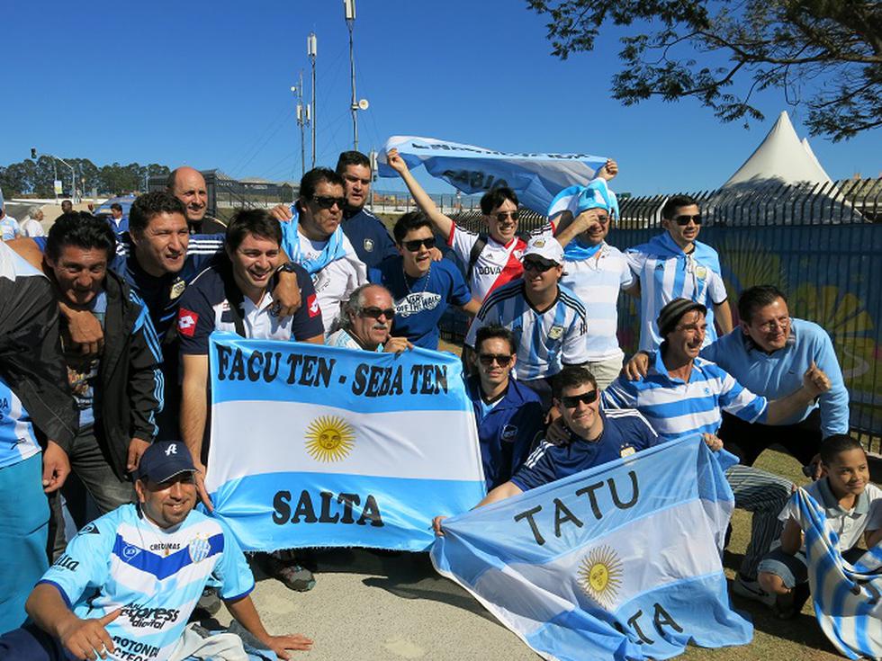 Mundial Brasil 2014: Hinchas argentinos arman la fiesta en Arena Corinthians [FOTOS]