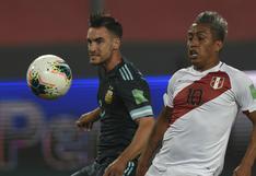 Perú cayó 0-2 ante Argentina y se ubica penúltimo en la tabla de las Eliminatorias