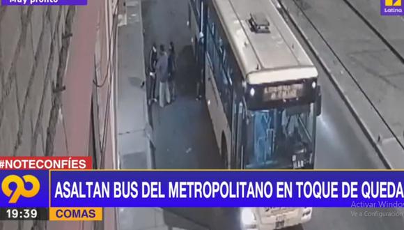 El asalto al bus del Metropolitano se perpetró en pleno toque de queda. (Latina)
