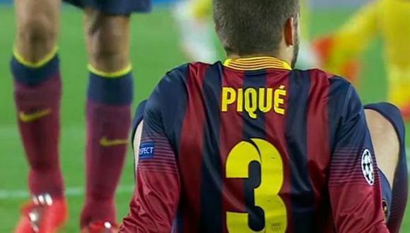 Gerard Piqué será baja por un mes en Barcelona
