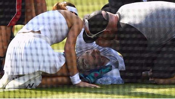 Tenista se rompe la pierna en pleno partido en Wimbledon [VIDEO]