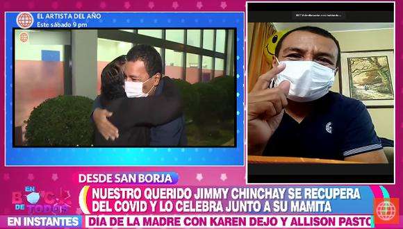 Jimmy Chinchay reaparece en el programa "En boca de todos" tras superar el coronavirus. (Foto: Captura América TV)