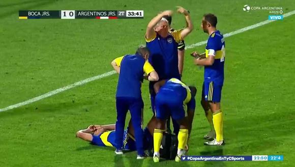 Carlos Zambrano se lesionó en la semifinal de la Copa Argentina. (Foto: Captura de pantalla TyC Sports)