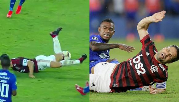 Copa Libertadores 2019 | Diego sufre escalofriante lesión y se rompe el tobillo tras brutal falta | VIDEO
