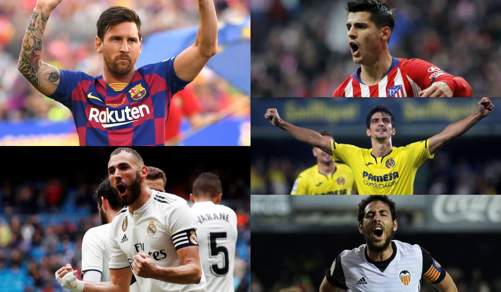 Con Messi al acecho de Benzema: Así va el top 20 de los máximos goleadores de LaLiga Santander 2019-20 [FOTOS]