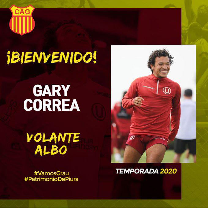 Gary Correa fue anunciado como jugador de Atlético Grau de Piura. (Foto: Atlético Grau)