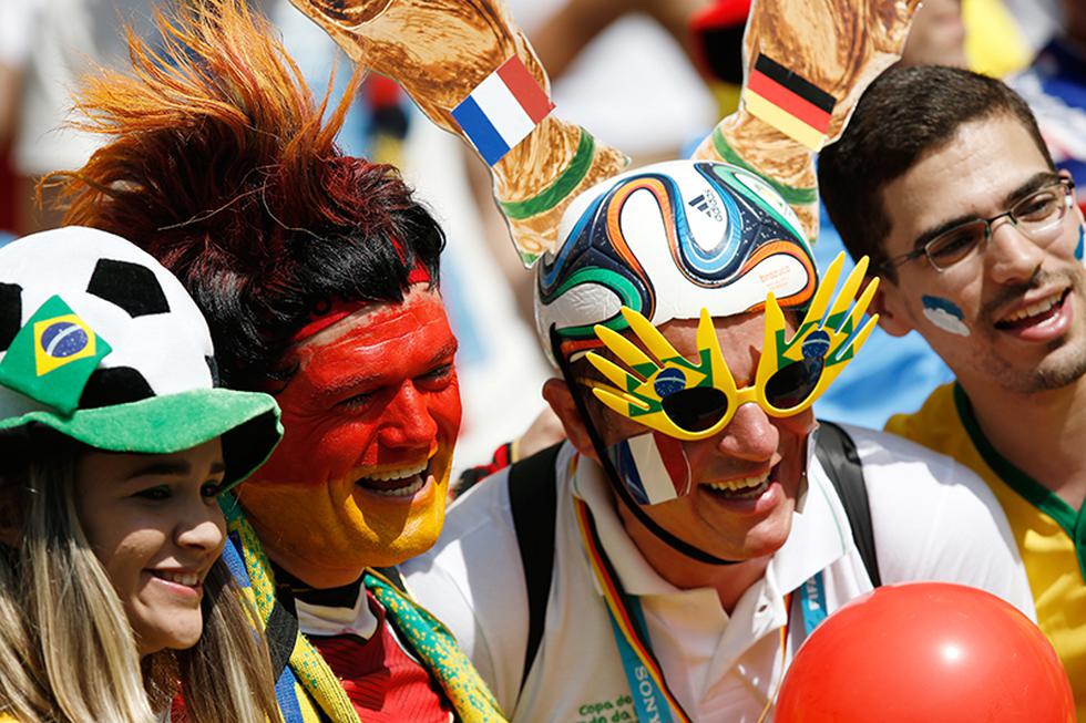 Mundial Brasil 2014: Hinchas de Alemania y Francia viven el partido con intensidad [FOTOS]