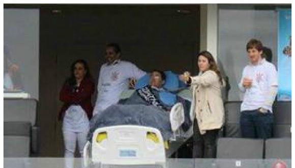 Brasileirao: Hincha se escapó del hospital y fue a ver al Corinthians en cama
