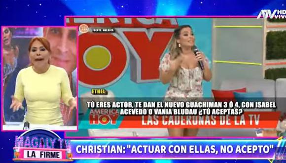 Magaly Medina sale en defensa de Christian Domínguez y arremete contra Ethel Pozo. (Foto: captura de video)