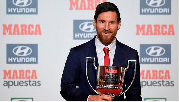 Lionel Messi recibió los trofeos Pichichi y Di Stéfano al máximo goleador