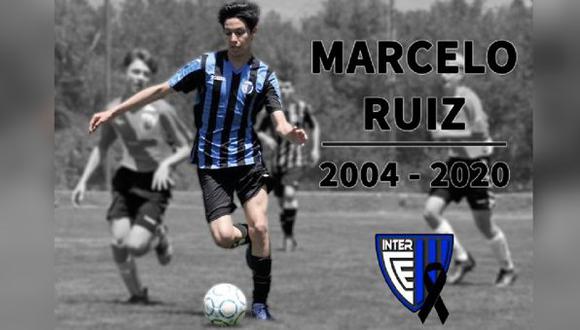 Marcelo Ruiz se desempeñaba como lateral izquierdo en el Inter D'escaldes de Andorra, Fuente: @interescaldes