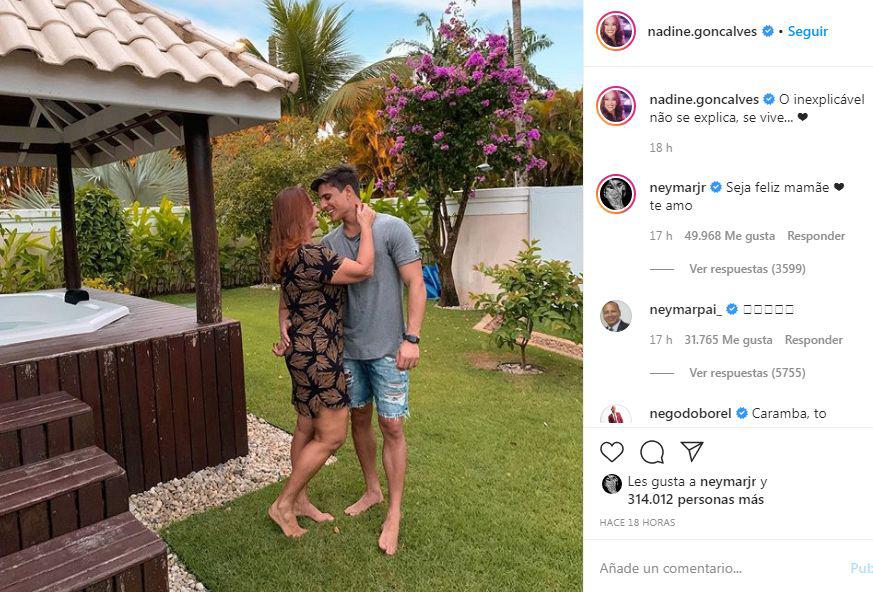 La publicación de la mamá de Neymar.